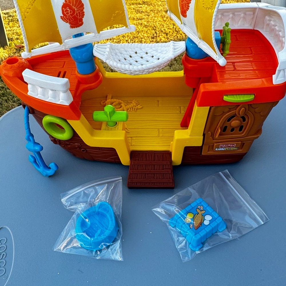Fisher-Price Pirate Adventure Ship with Red, Yellow, and Blue